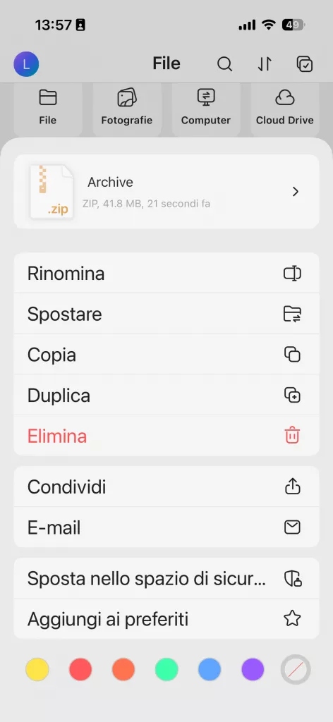 compress file save to ios 
