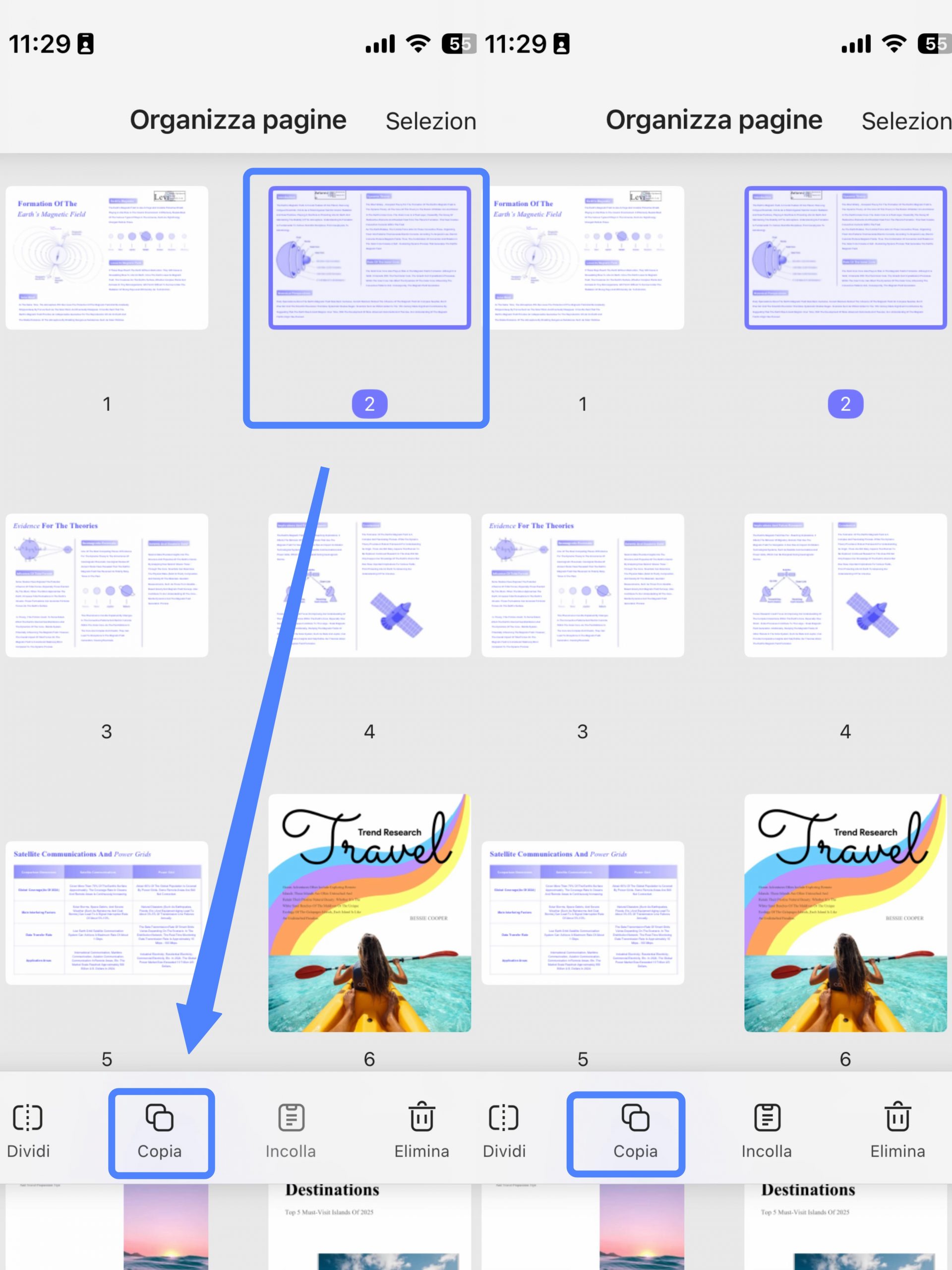 copy and paste pages