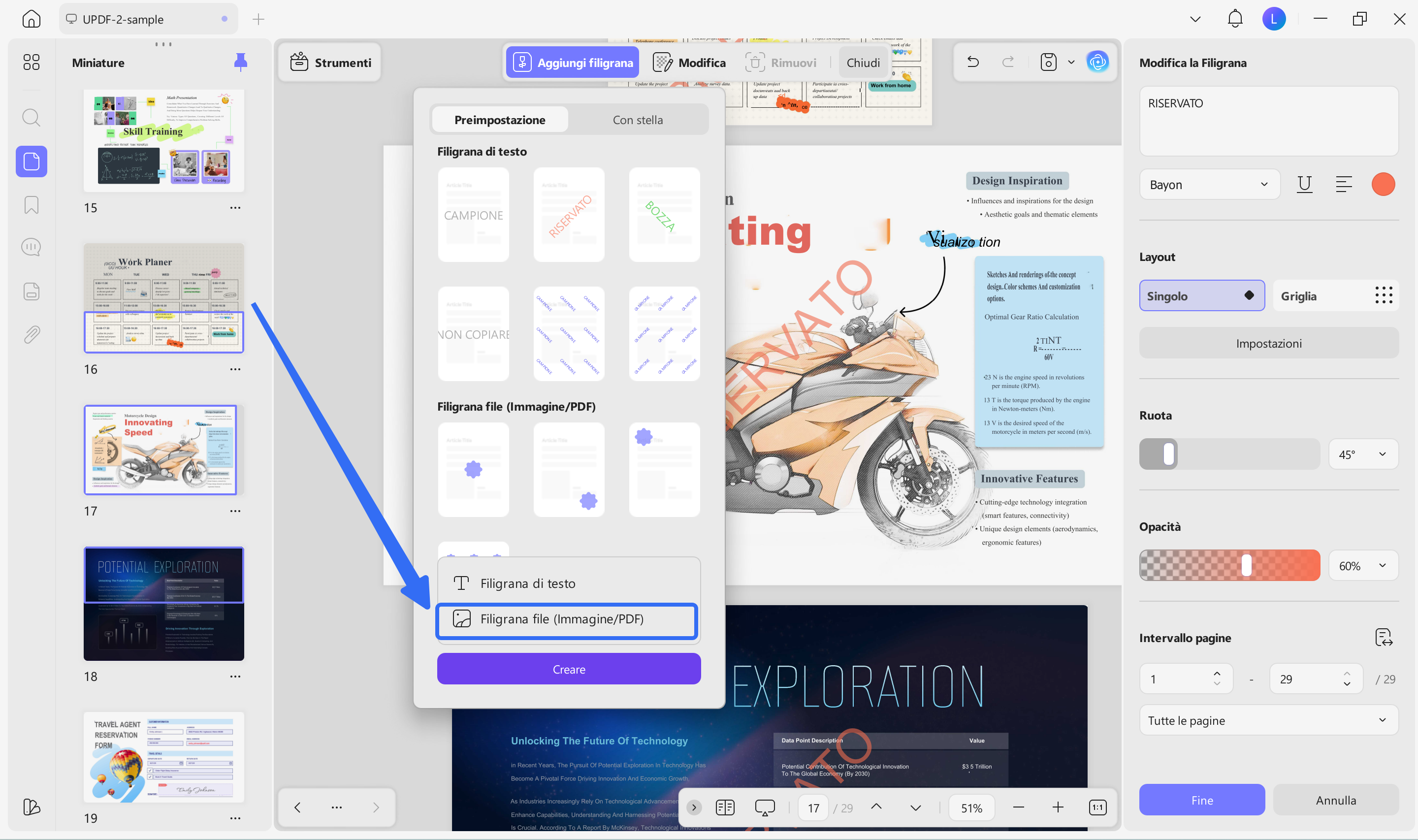 add image watermark to PDF with UDPF