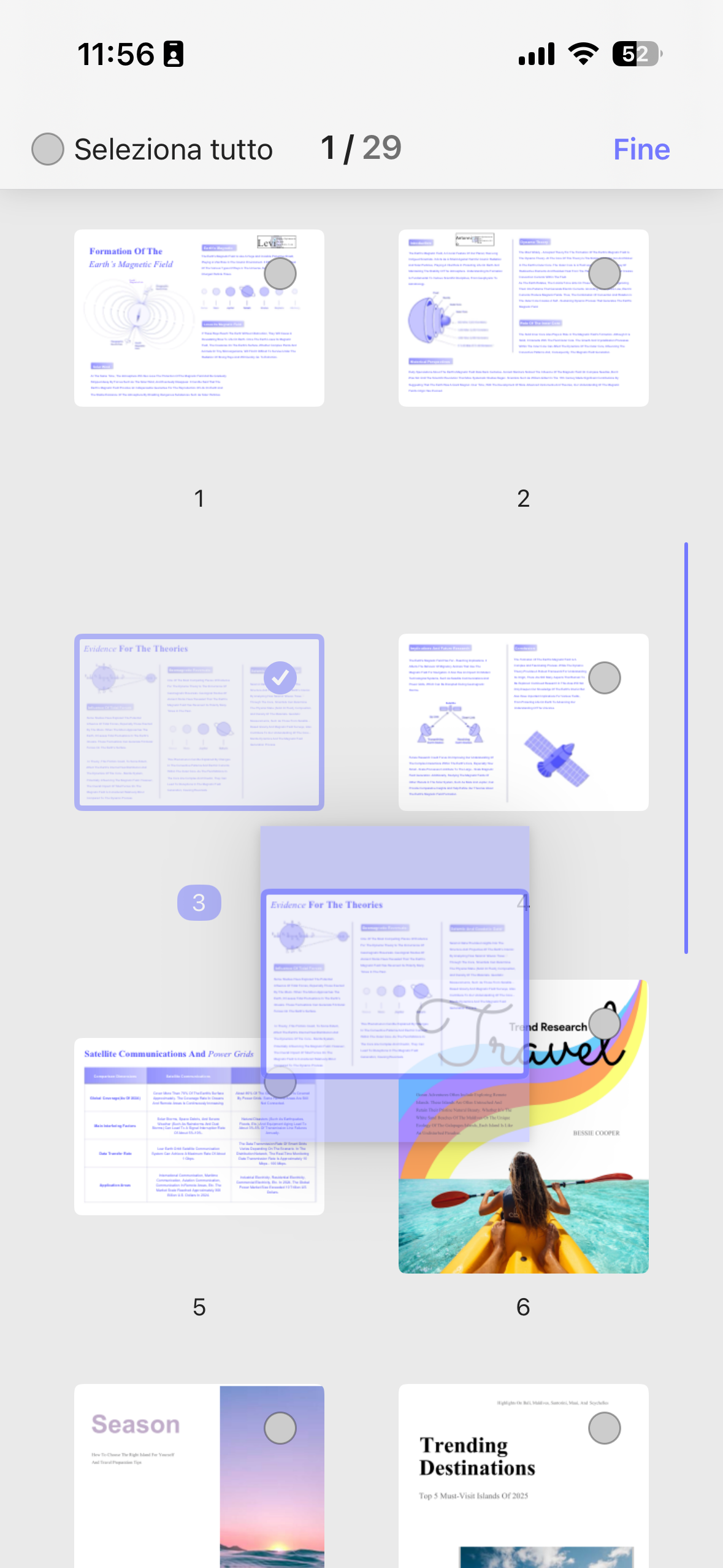 drag and drop pages to reorder