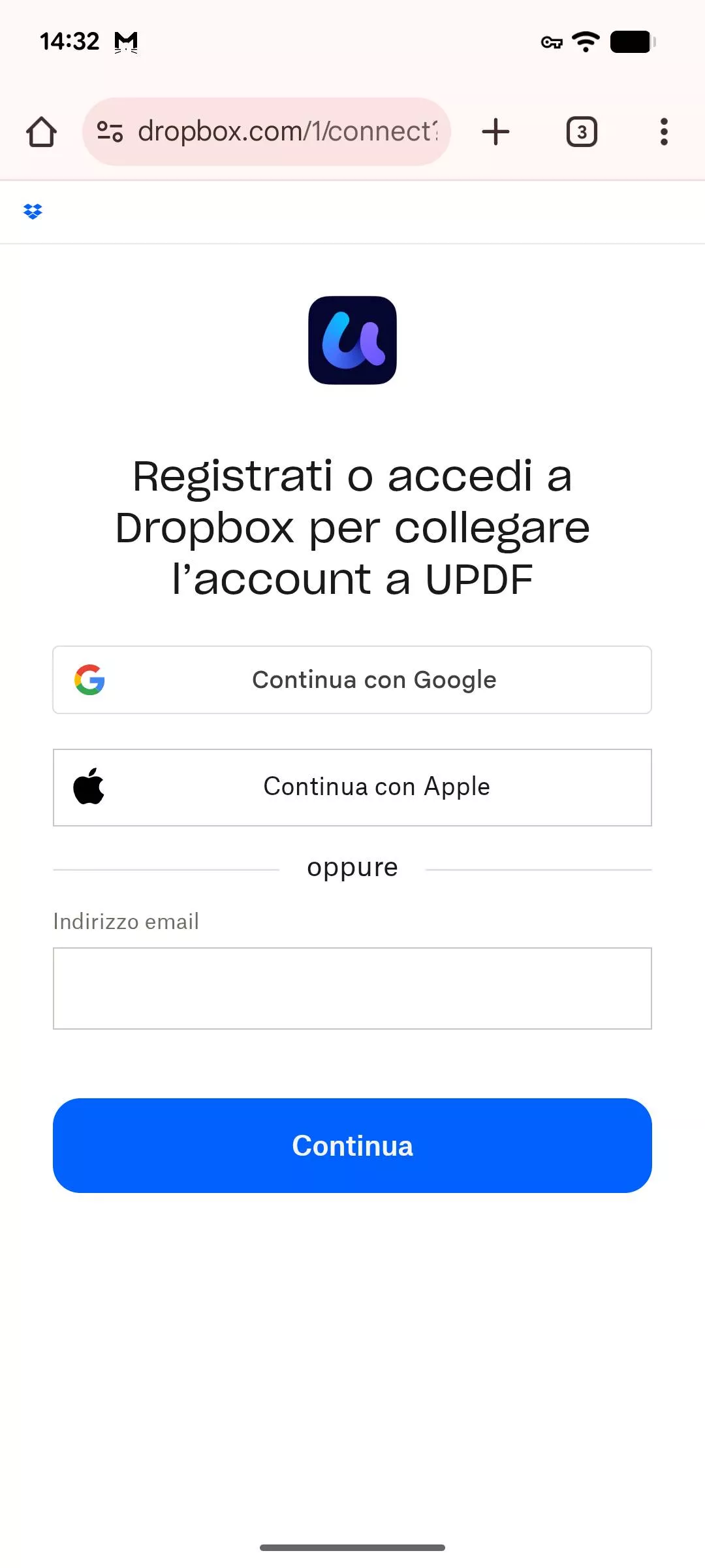 login or sign up to drop box