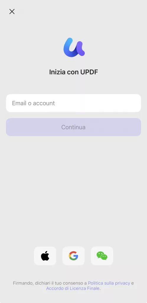 select account to continue