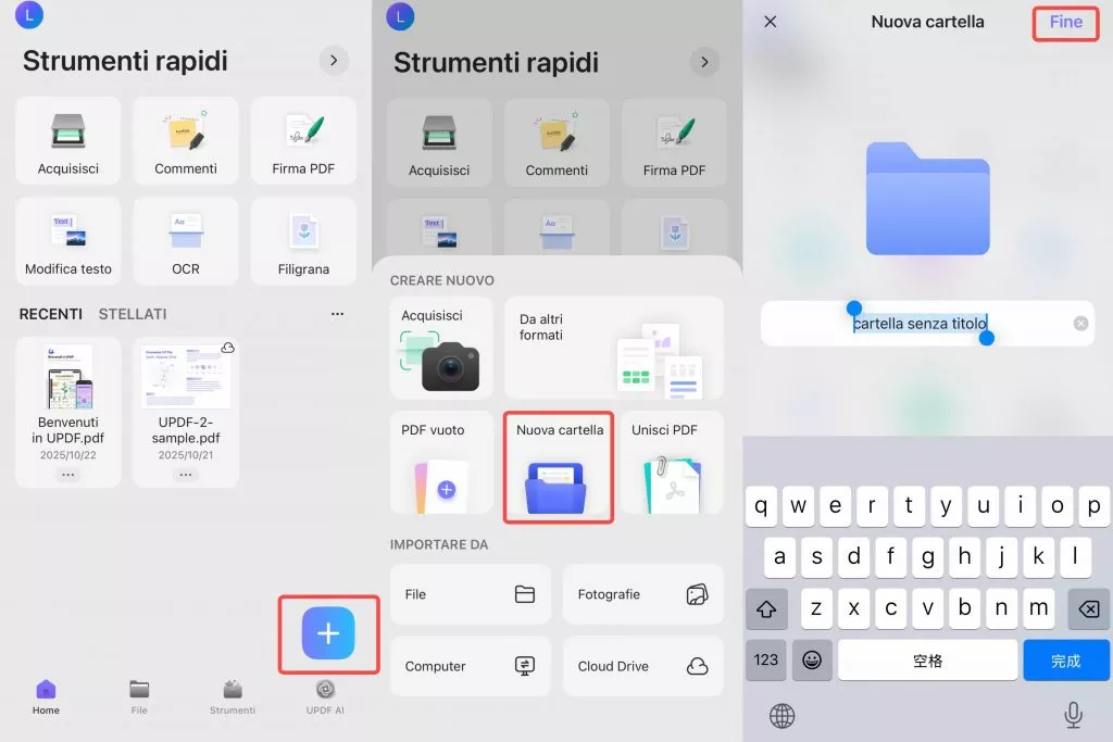 open app and create a new folder ios  