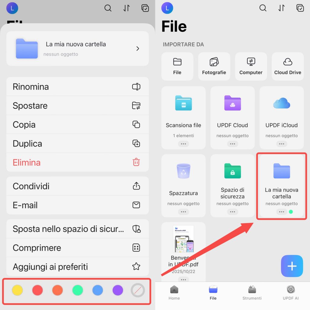 add color to folder ios
