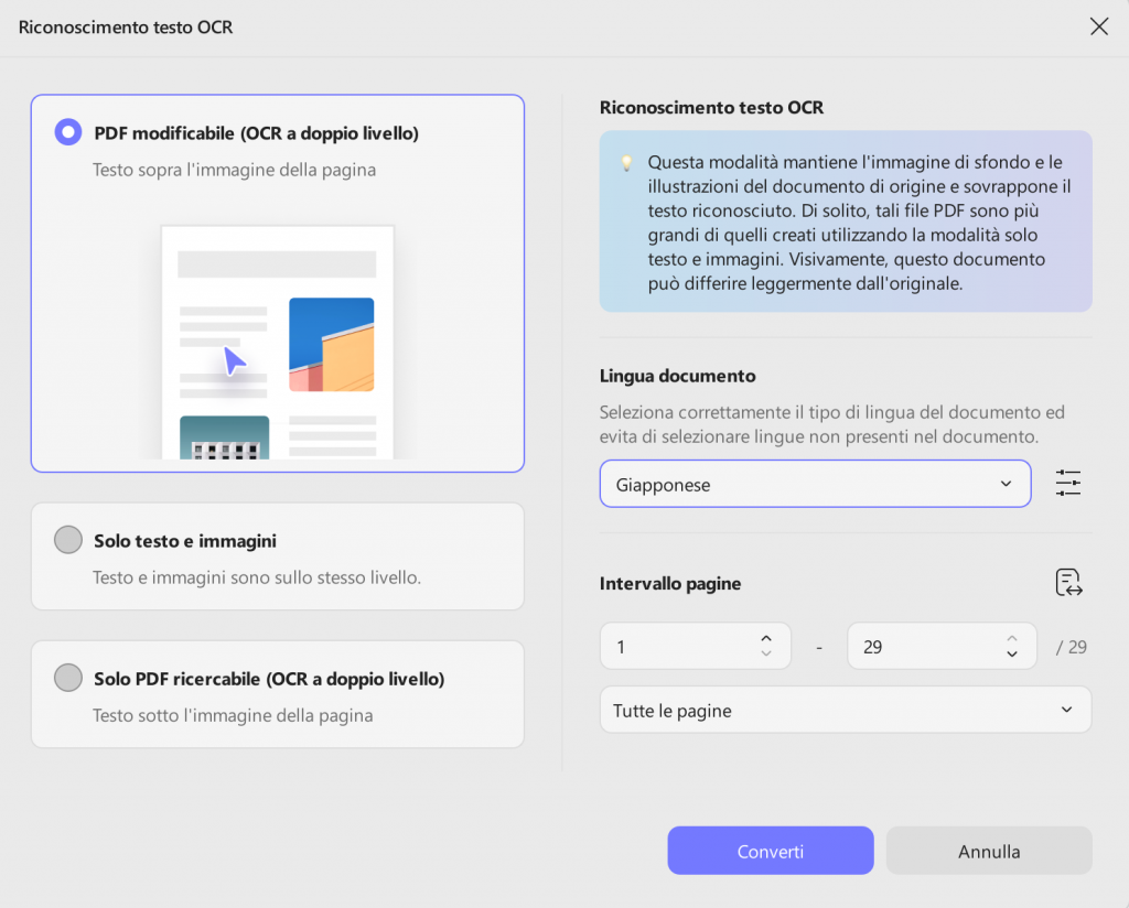 convert scanned pdf to xml
