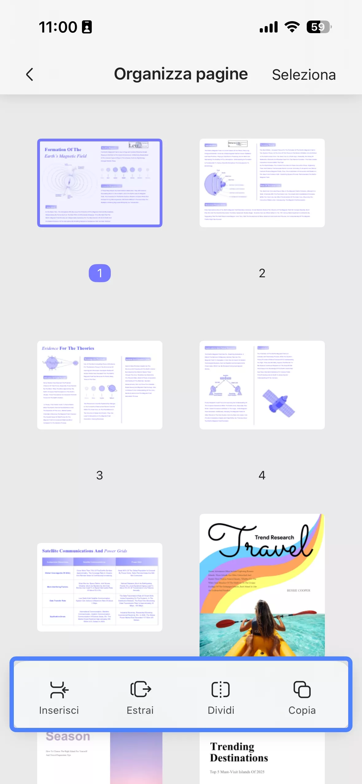 updf ios organize pages toolbar