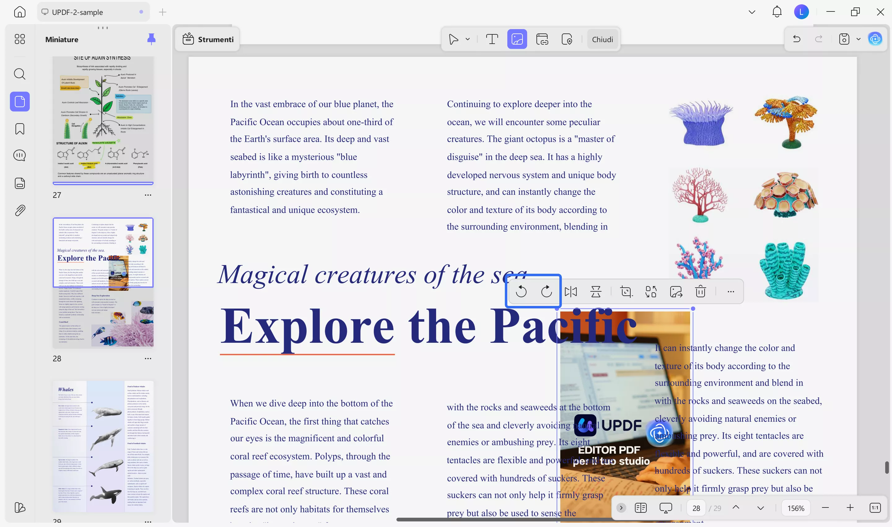 edit the image in the PDF with image feature in UPDF