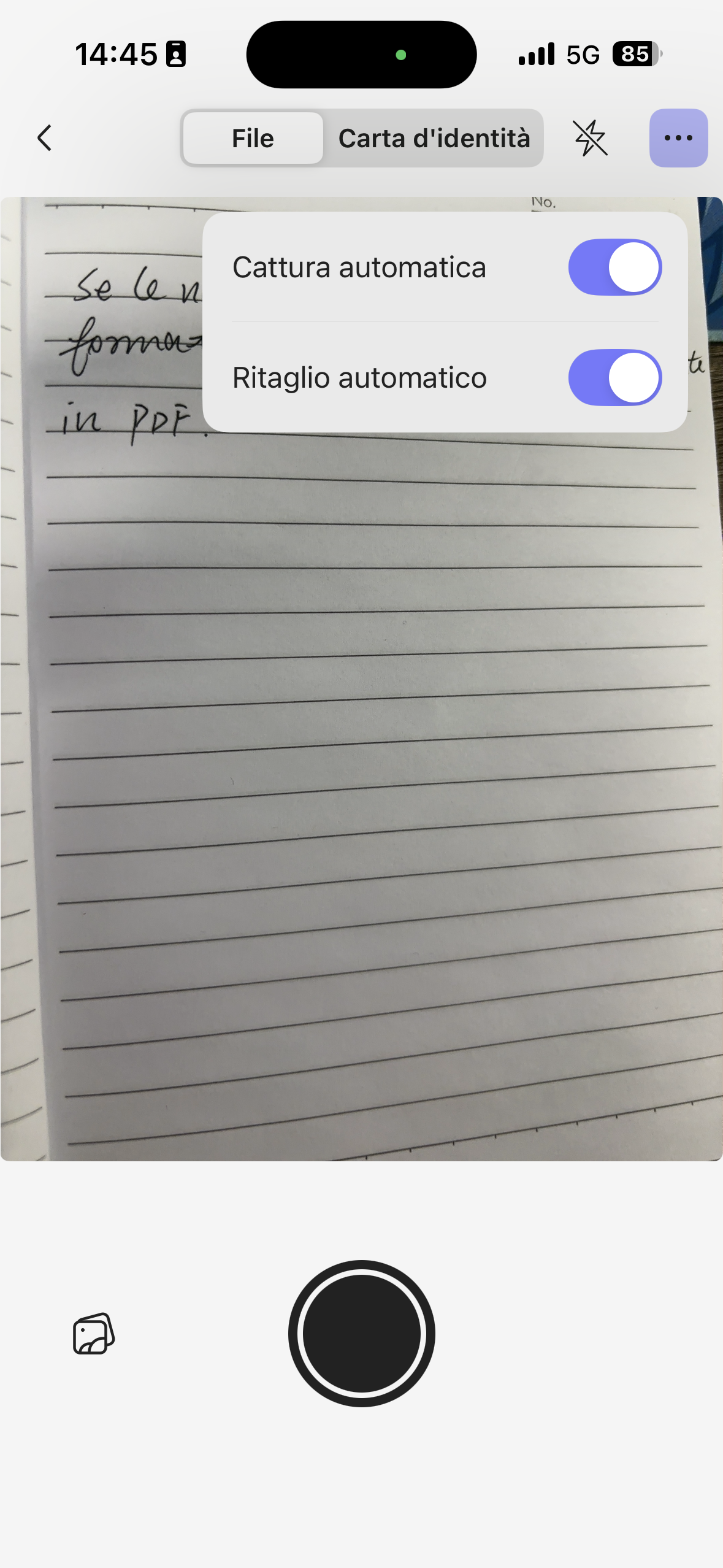 handwritten to pdf on ios