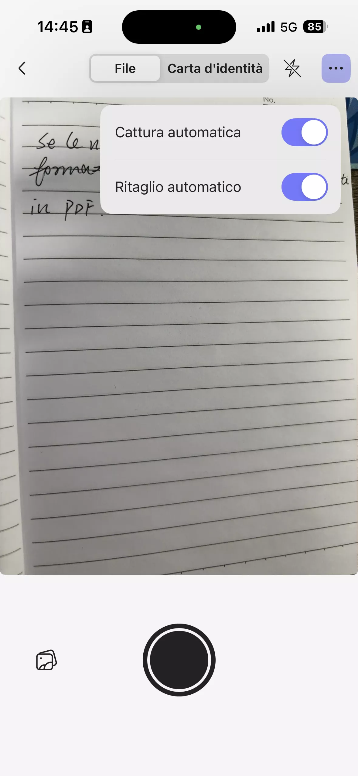 handwritten to pdf on ios