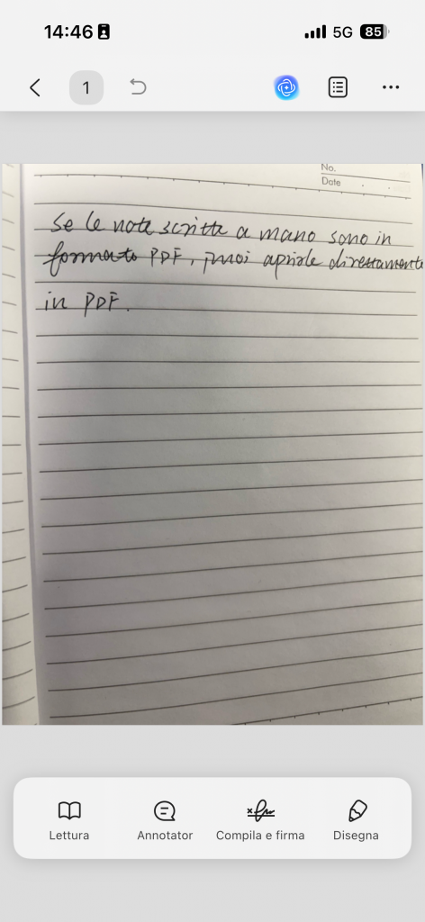 handwritten to pdf on ios