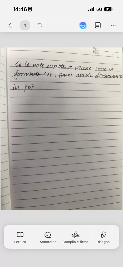 handwritten to pdf on ios