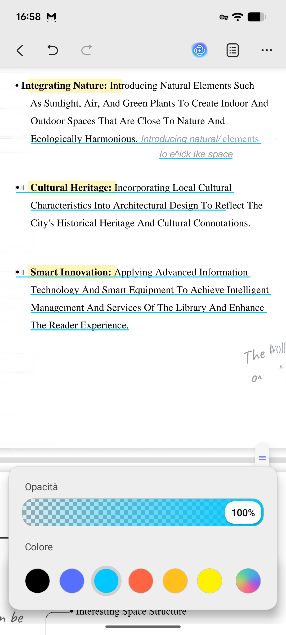 edit the underline