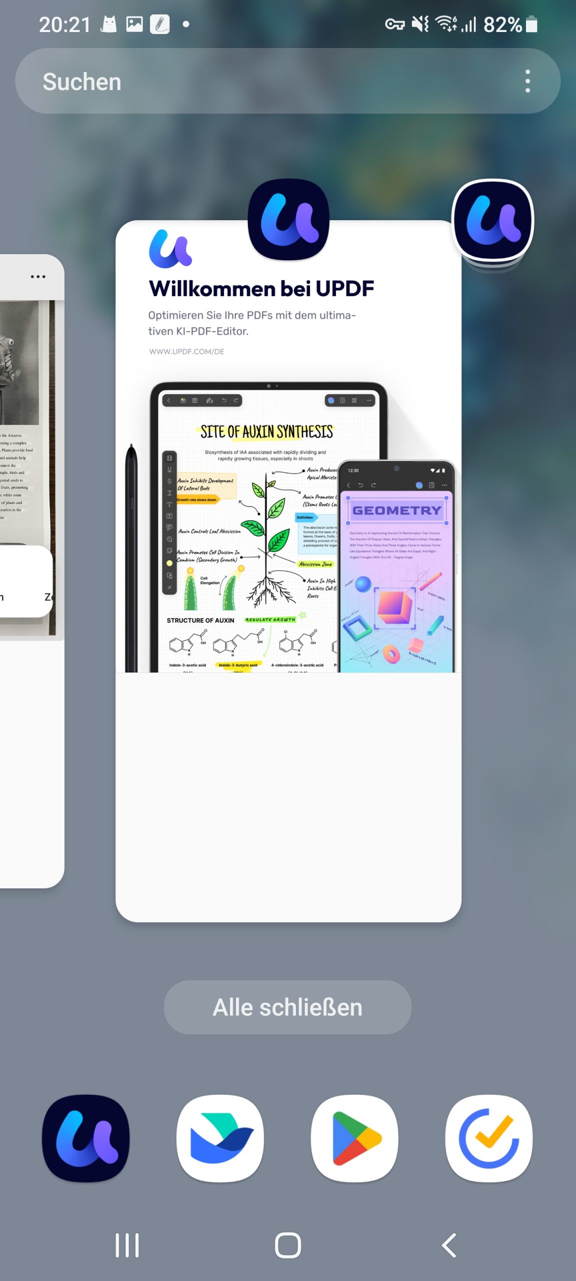 Multitasking-Ansicht