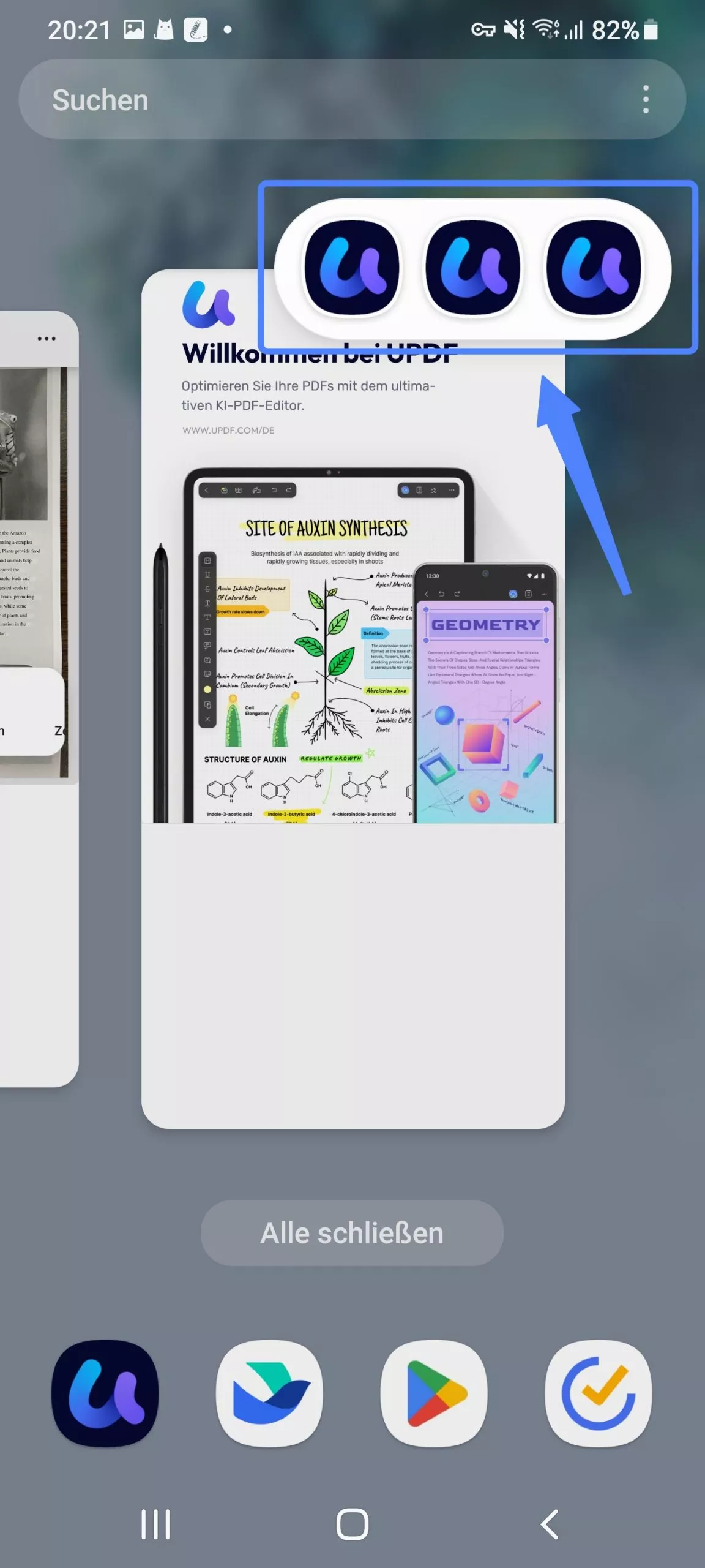 Multitasking-Ansicht