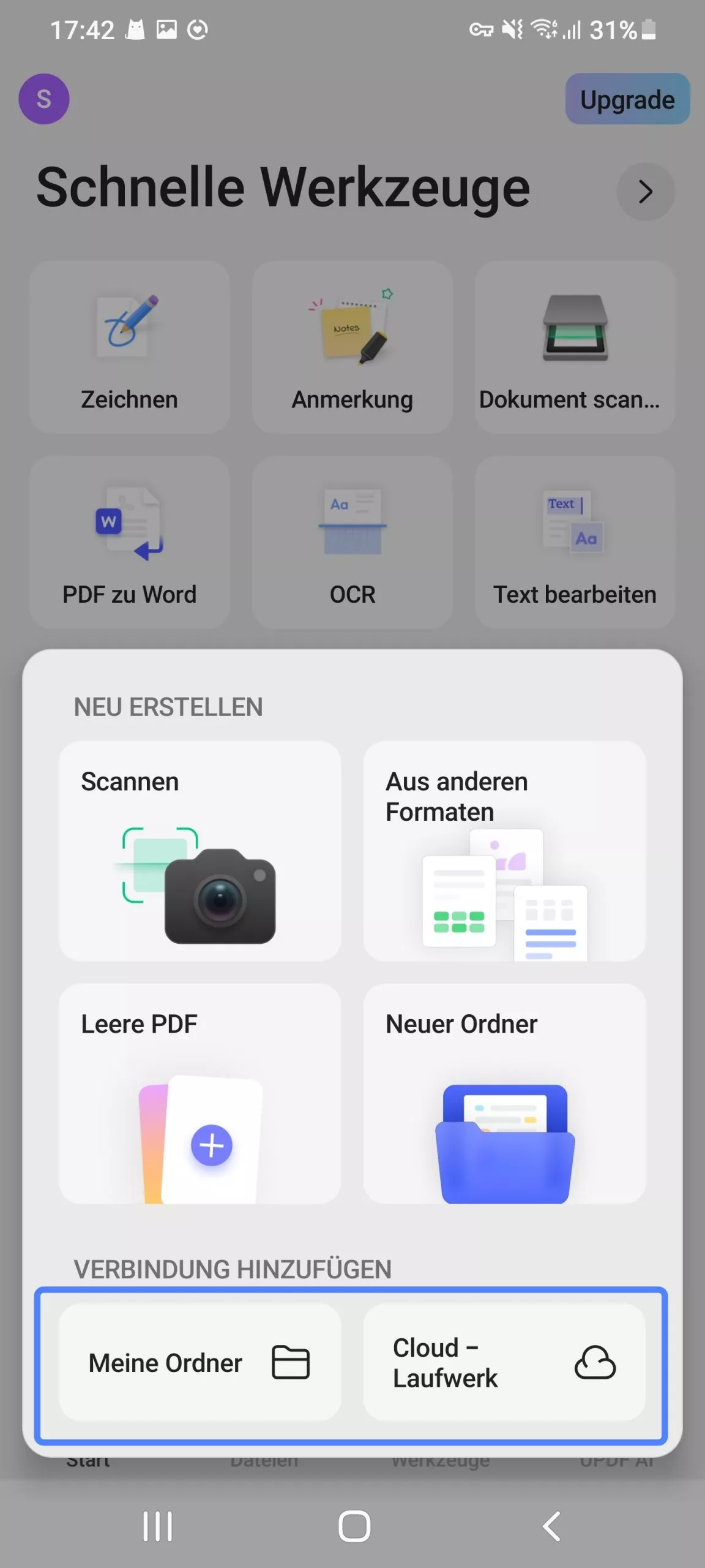 auf die Schaltfläche „+“ klicken