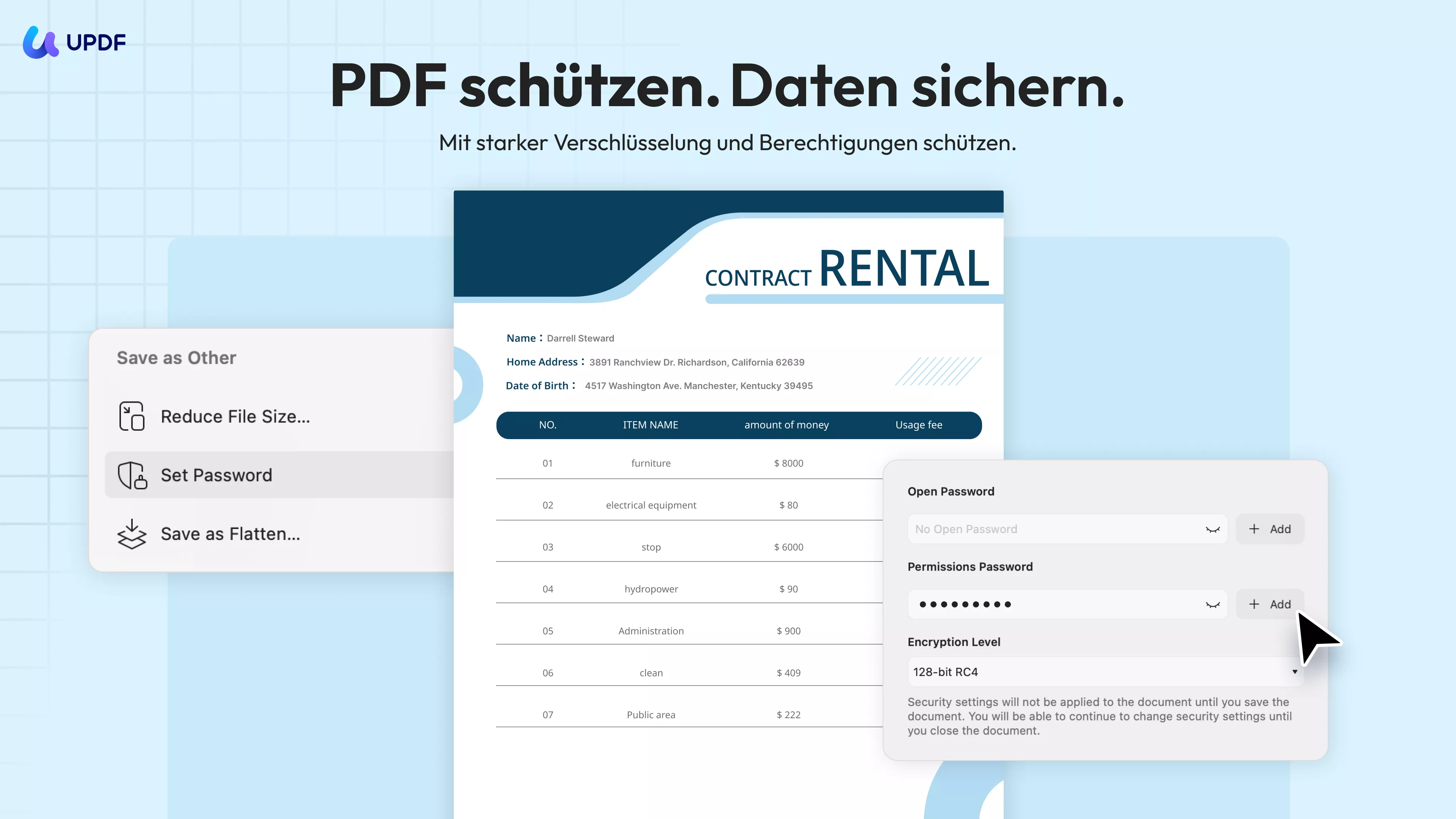 pdf schützen mit updf
