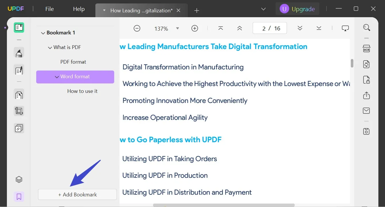 split pdf by bookmark add bookmark