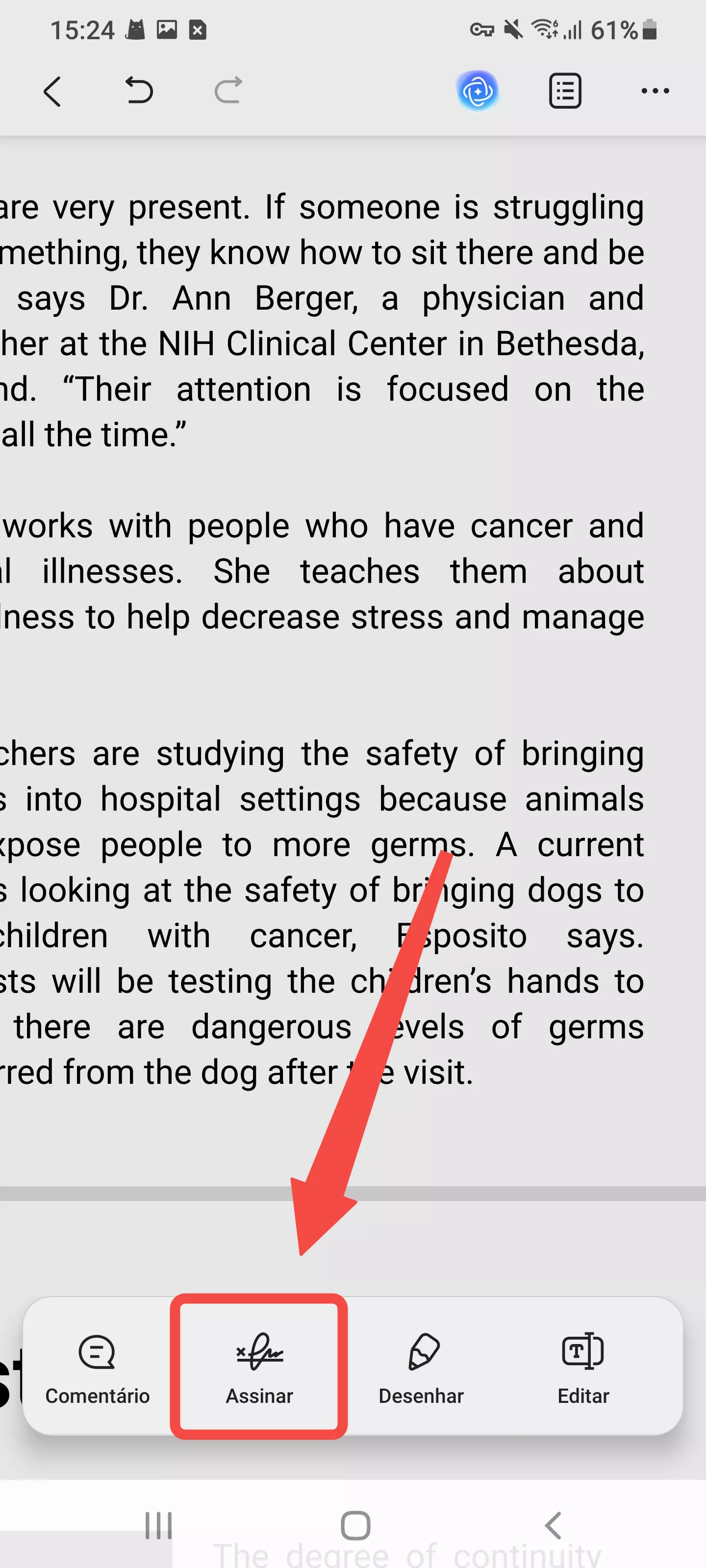 adicionar um carimbo