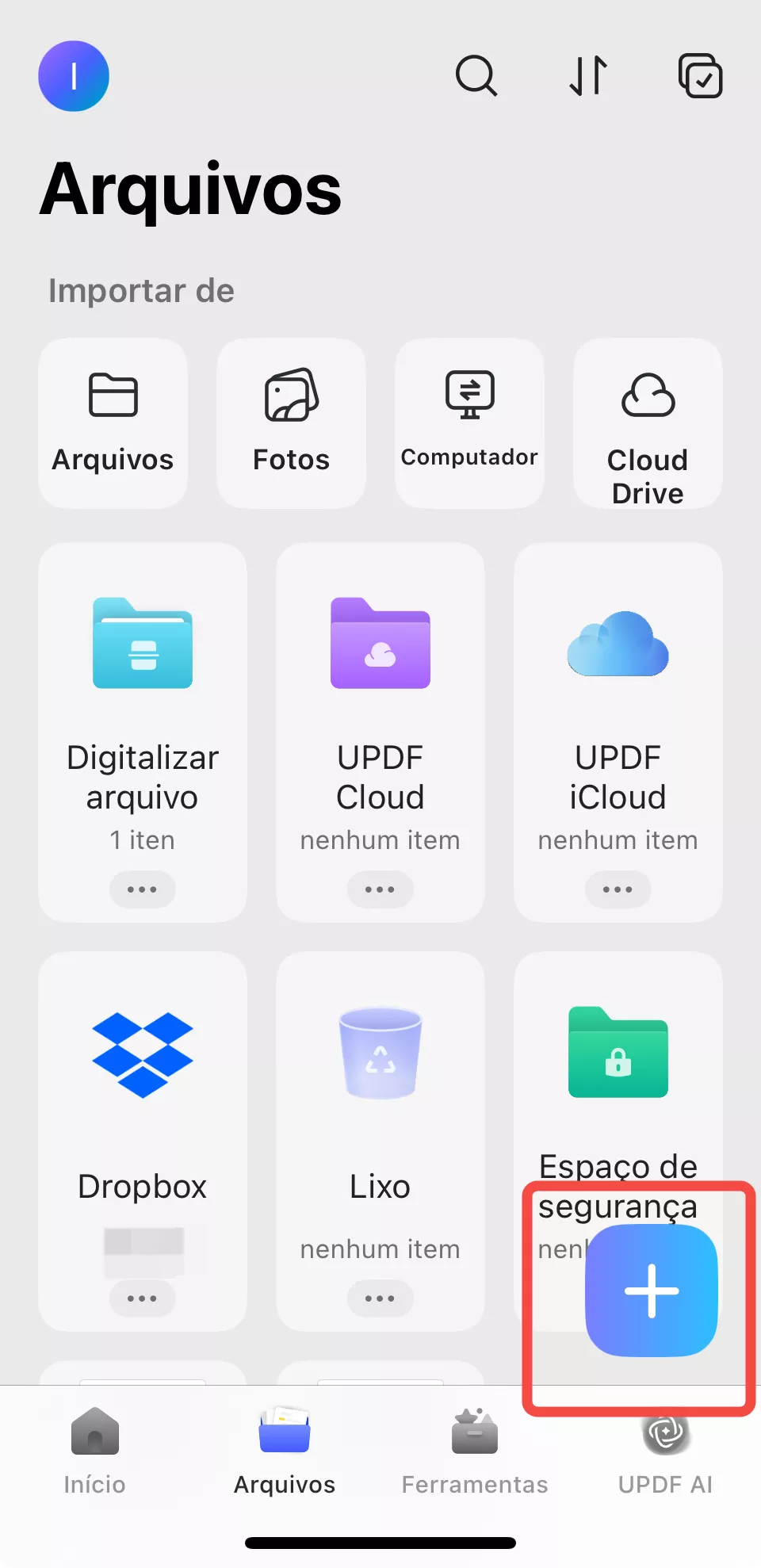 adicionar várias fotos