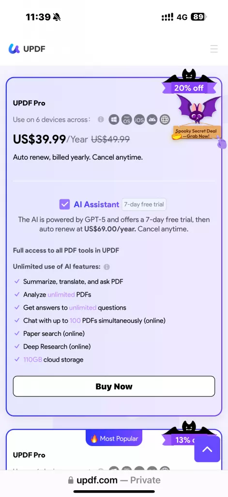 buy updf premium license