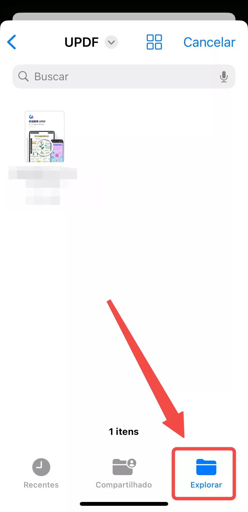 clique no botão de navegação