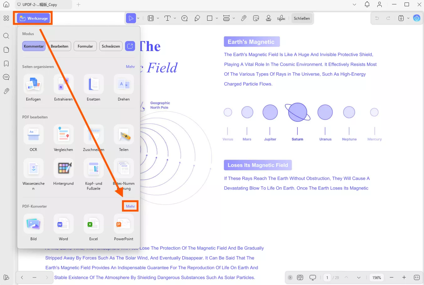 PDF in xml exportieren