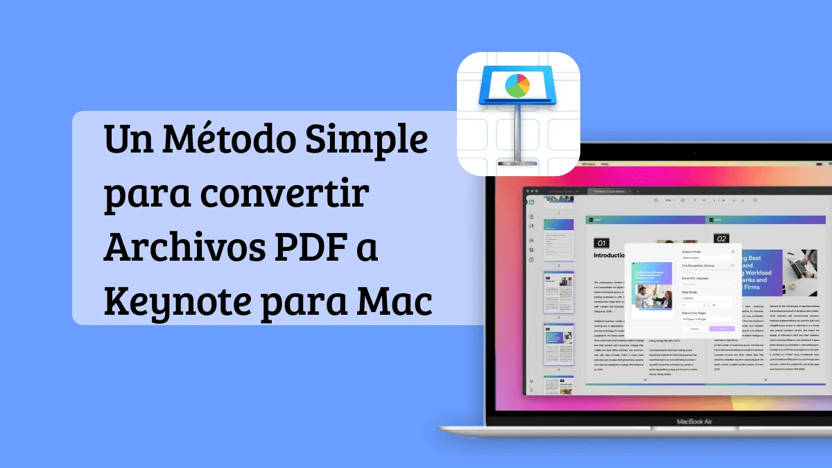 Un Método Simple para convertir Archivos PDF a Keynote para Mac