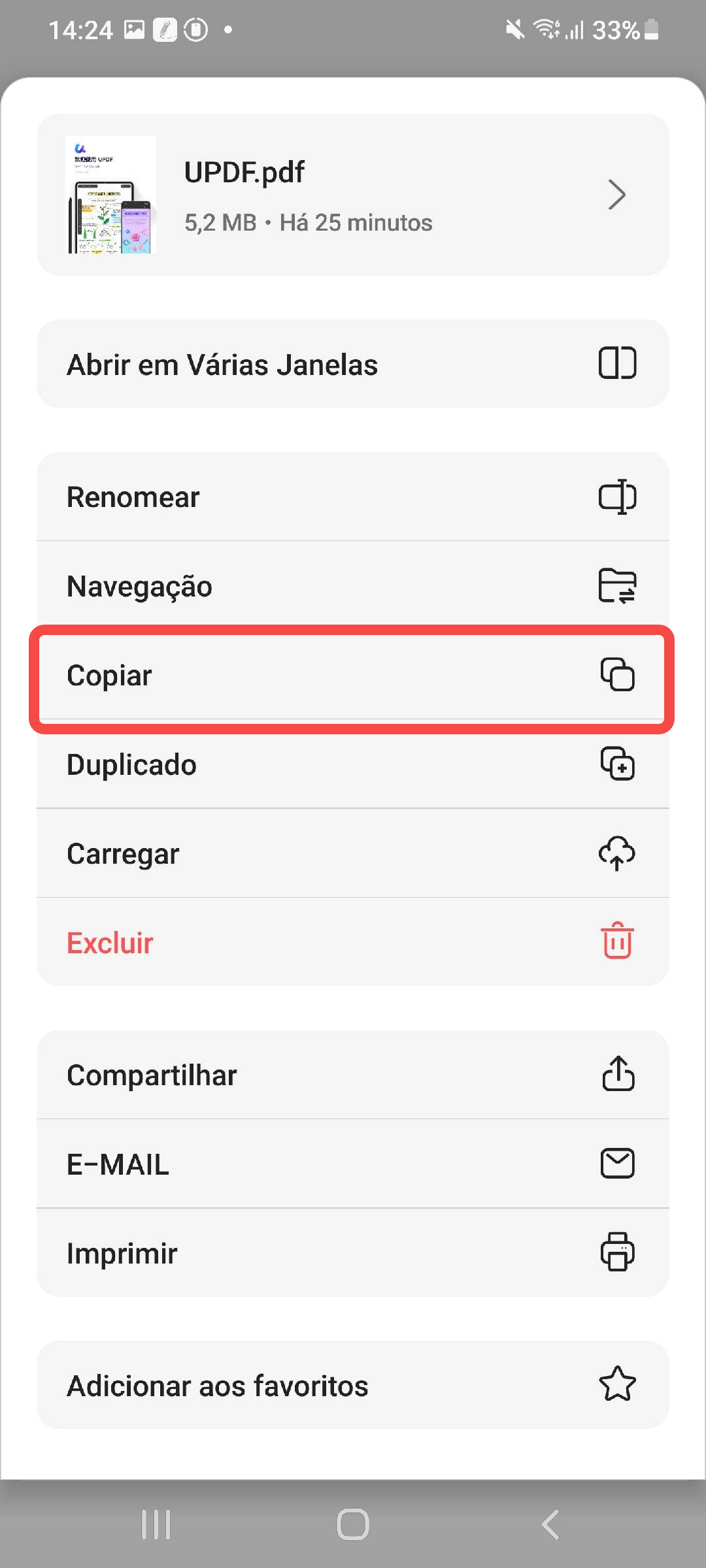 copiar o pdf