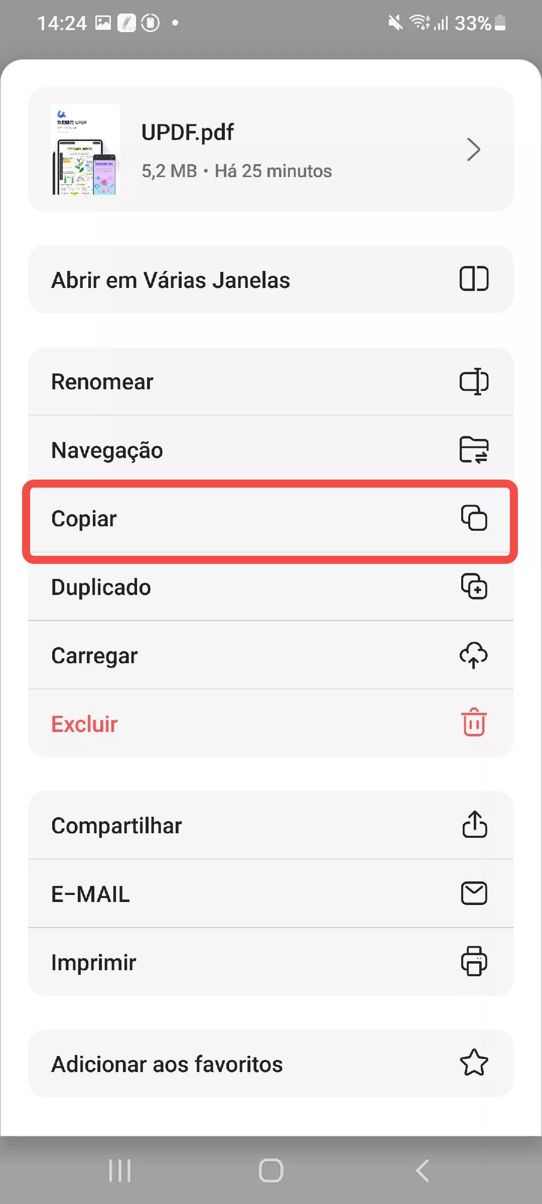 copiar o pdf