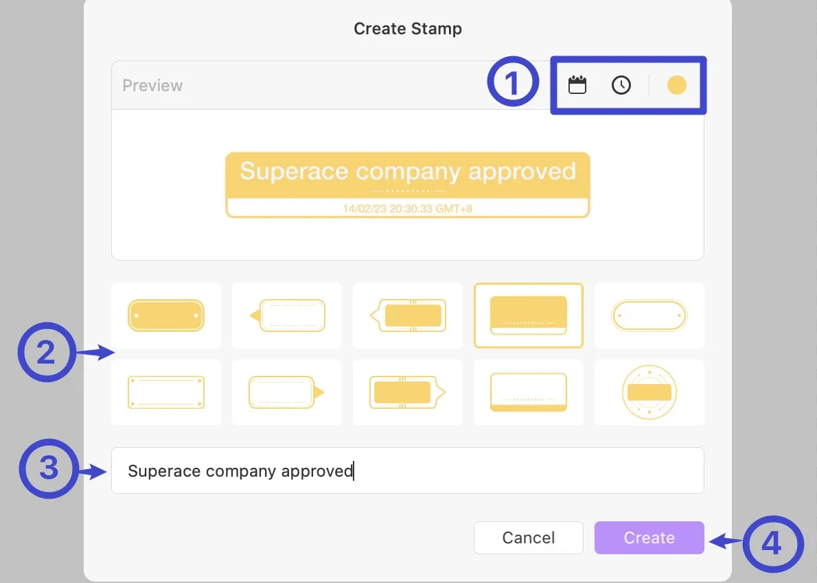 create a stamp on mac