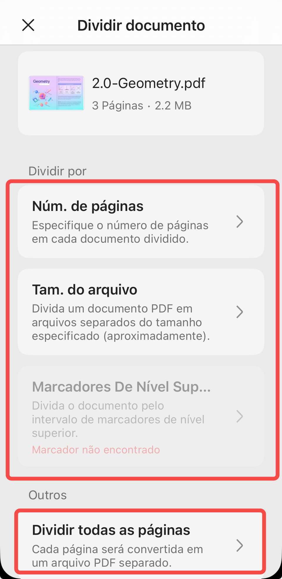 dividir documento