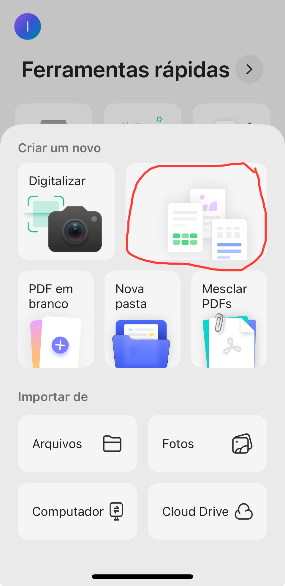 de outros formatos