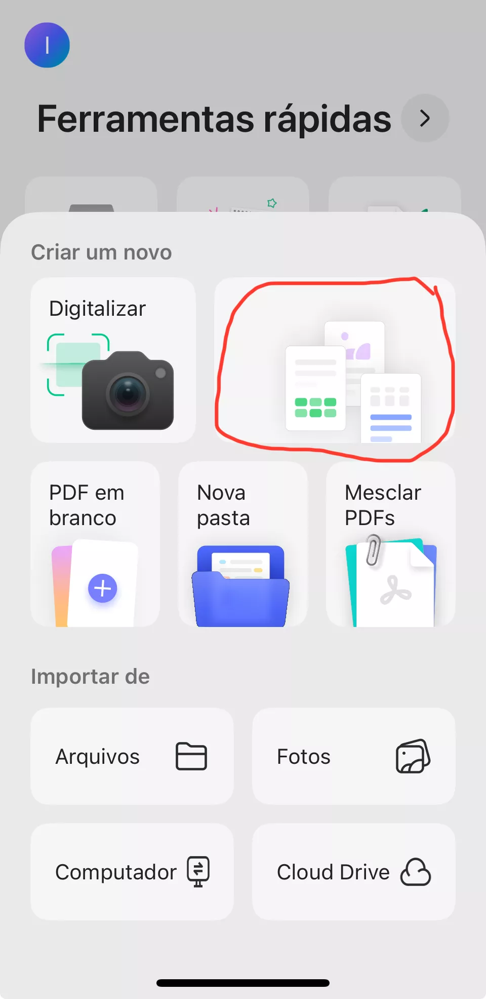 de outros formatos