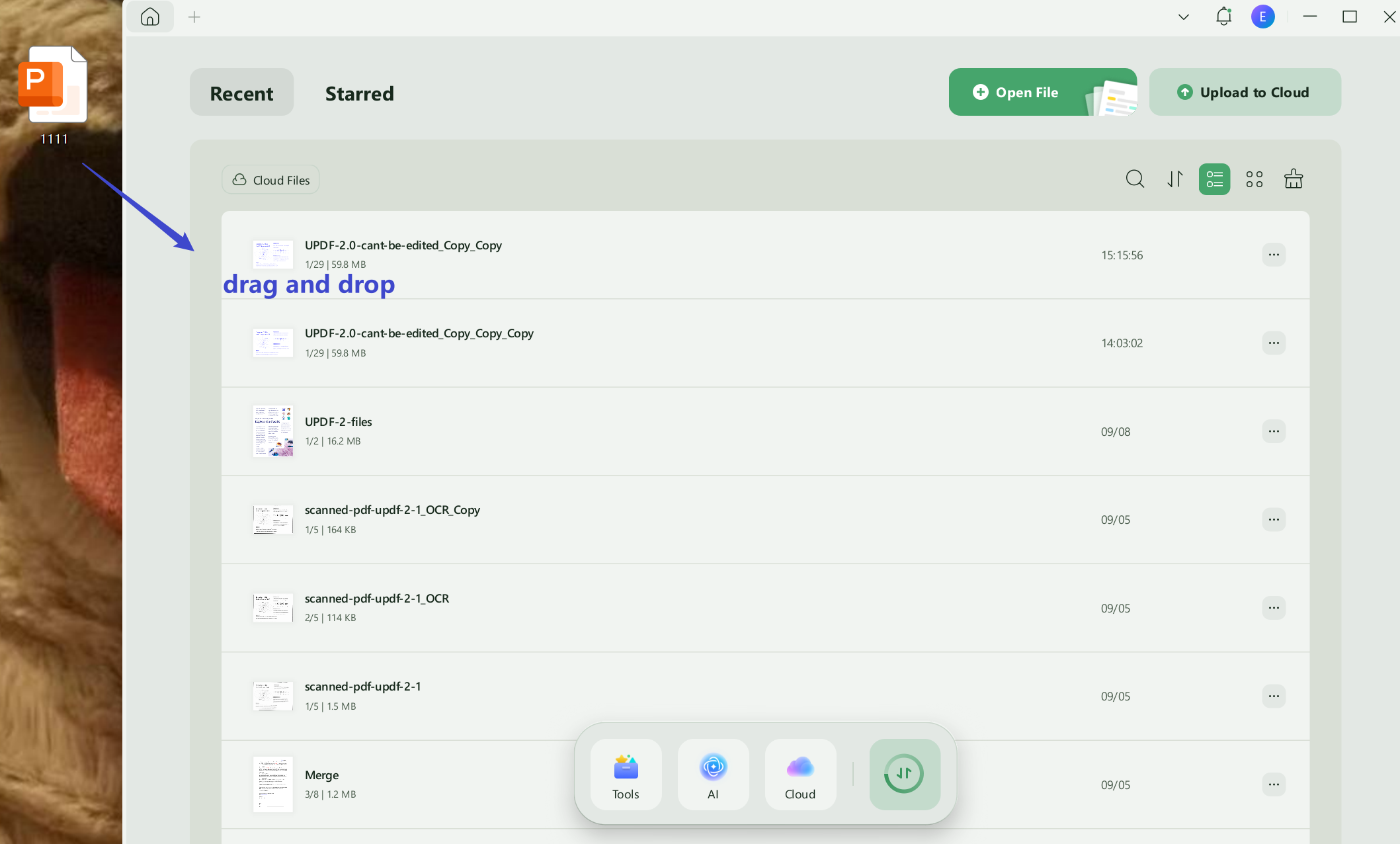 create pdf by drag and drop