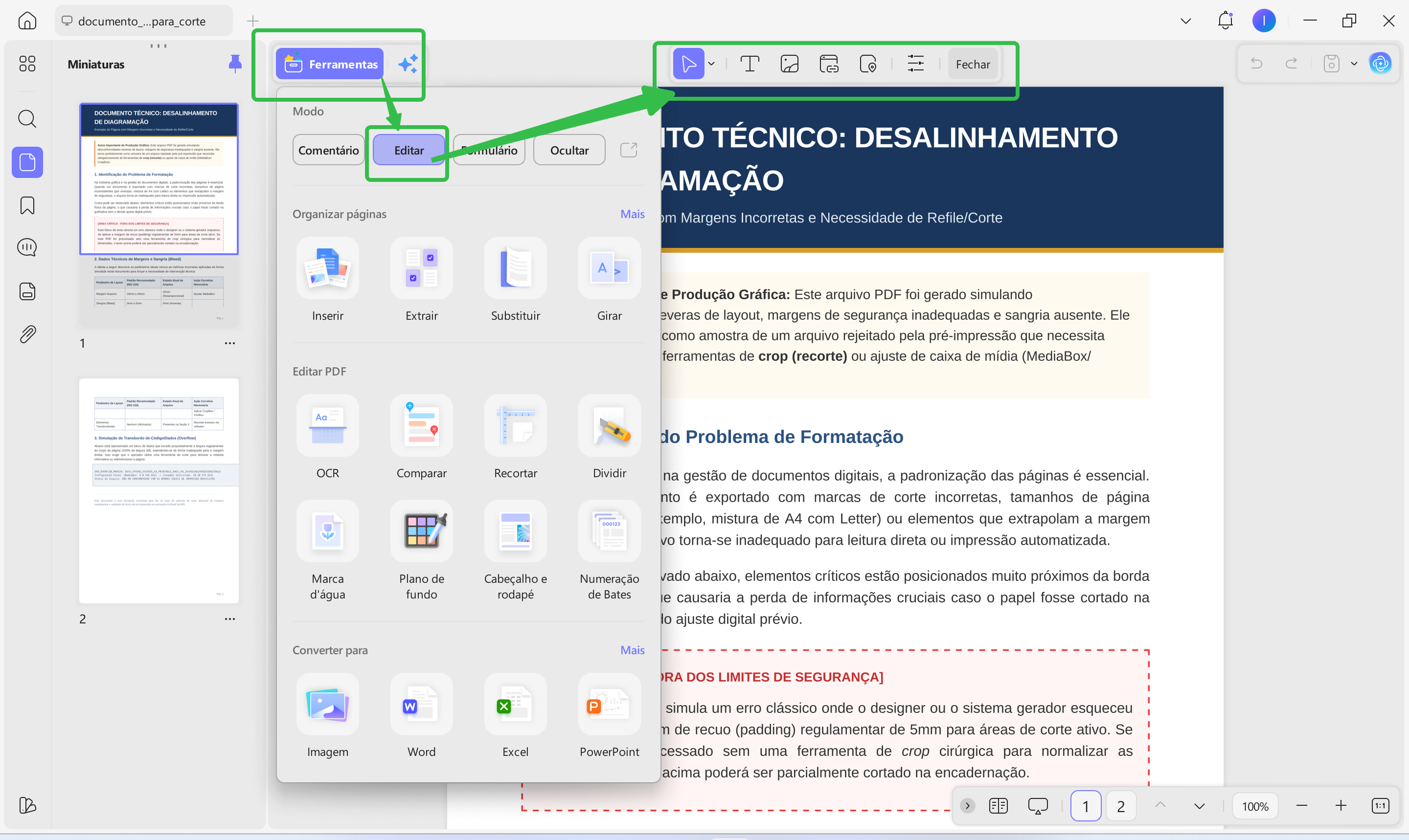 Edite o PDF diretamente em vez de convertê-lo para Word