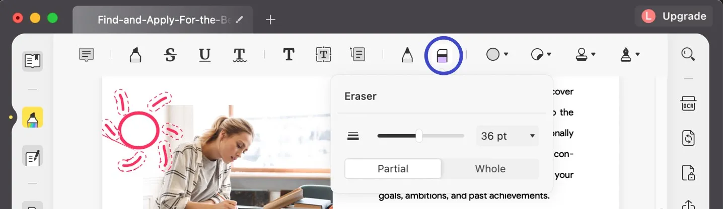 eraser tool on mac