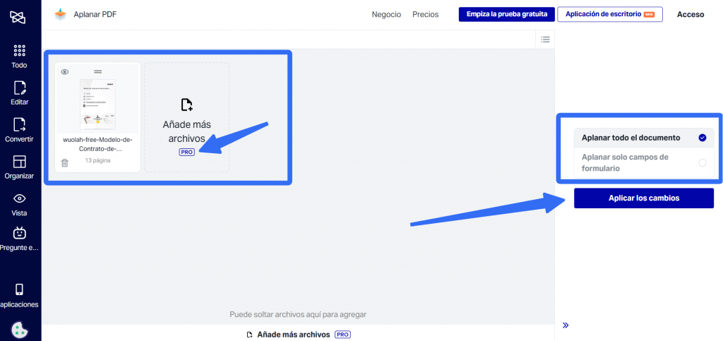 Cómo aplanar un PDF con Xodo