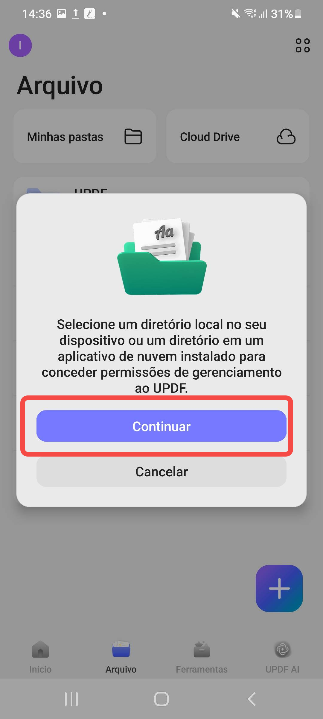 prosseguir para a próxima etapa