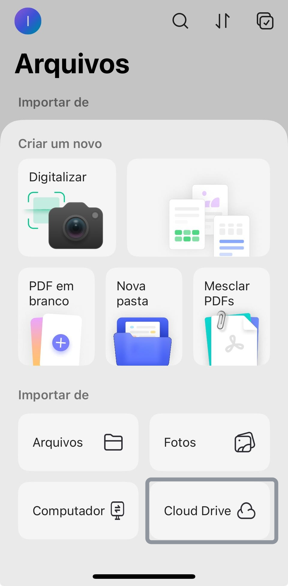 importar de cloud drive