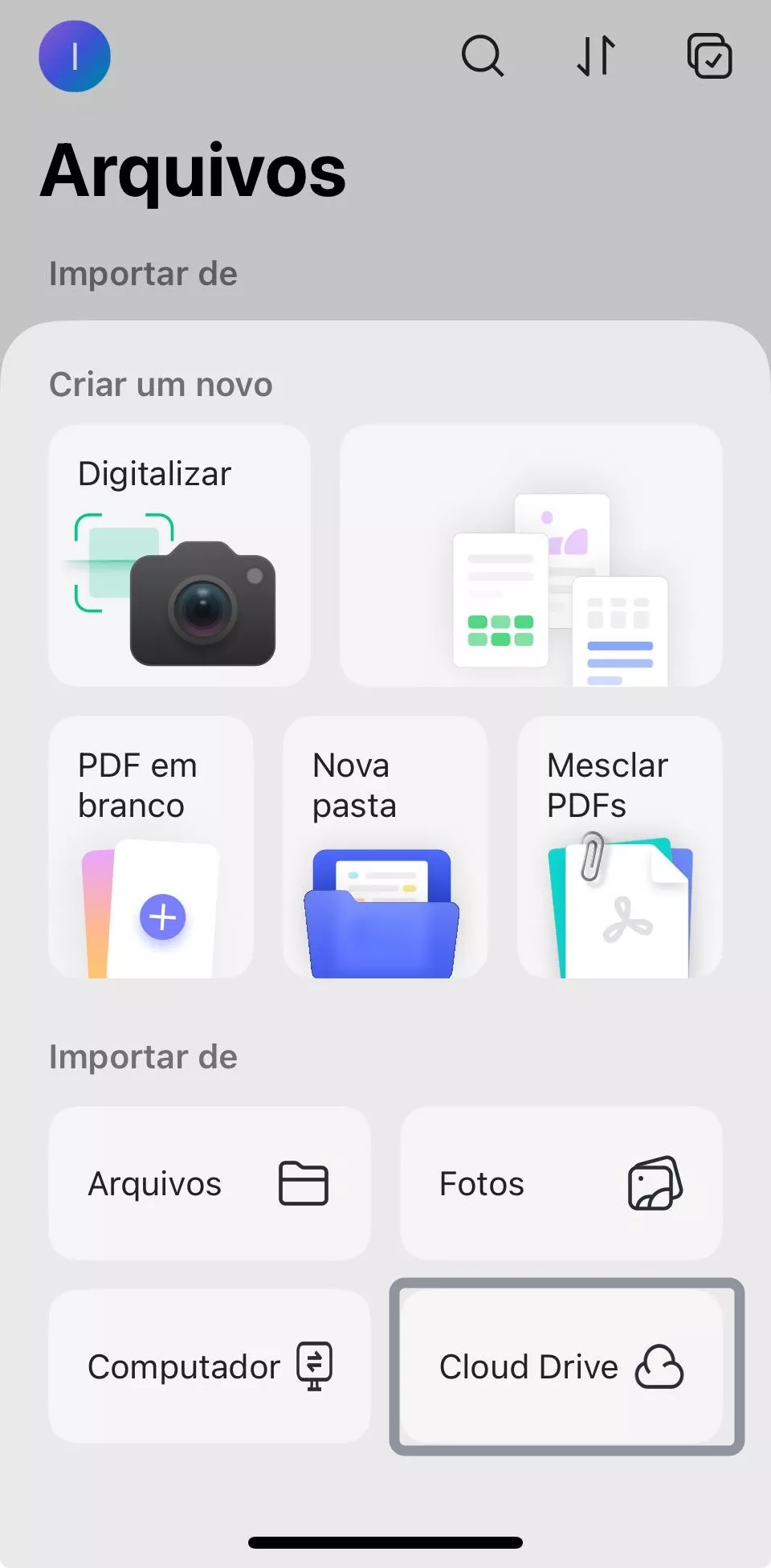 importar de cloud drive