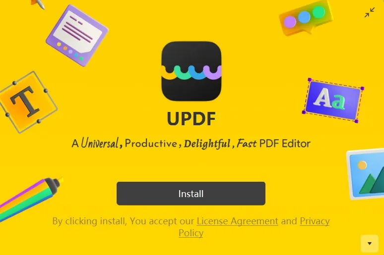 installer updf