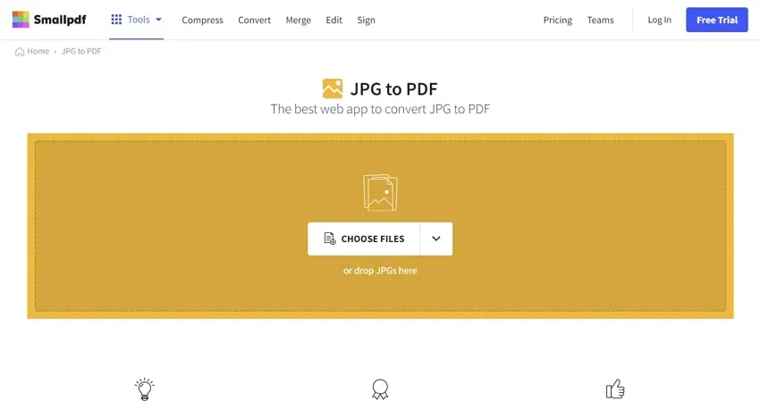 Smallpdf JPG PDF 변환기