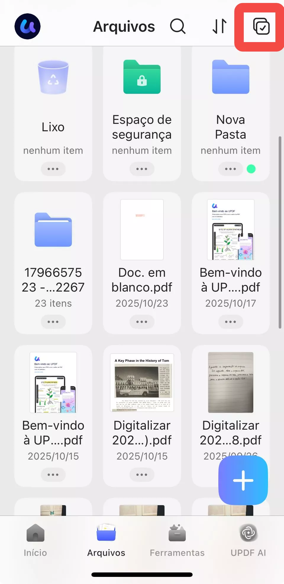 mover seus arquivos existentes para sua pasta
