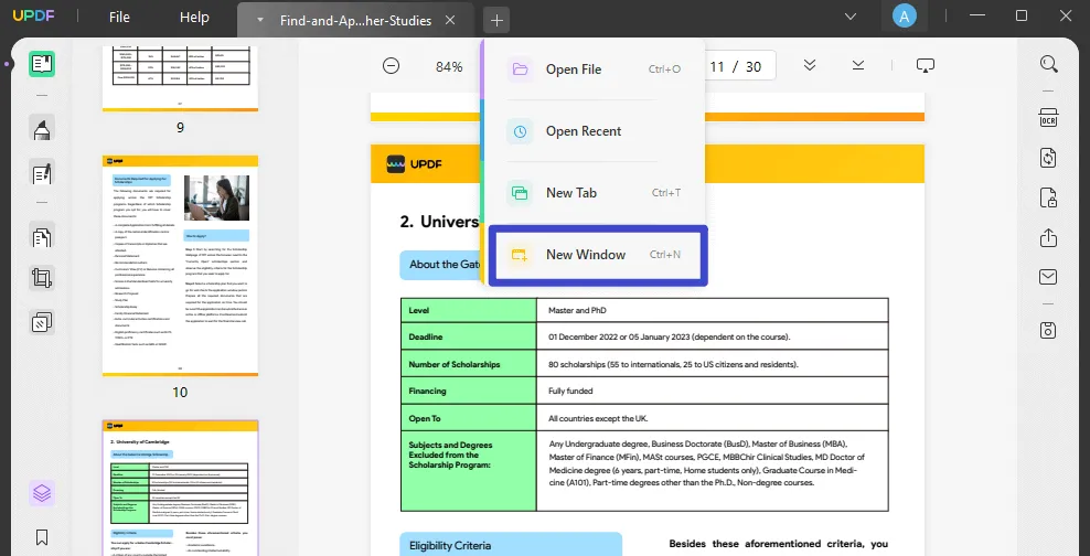 open multiple pdfs at once in different window