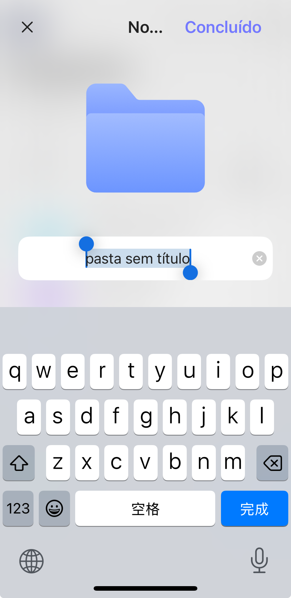 nome da nova pasta