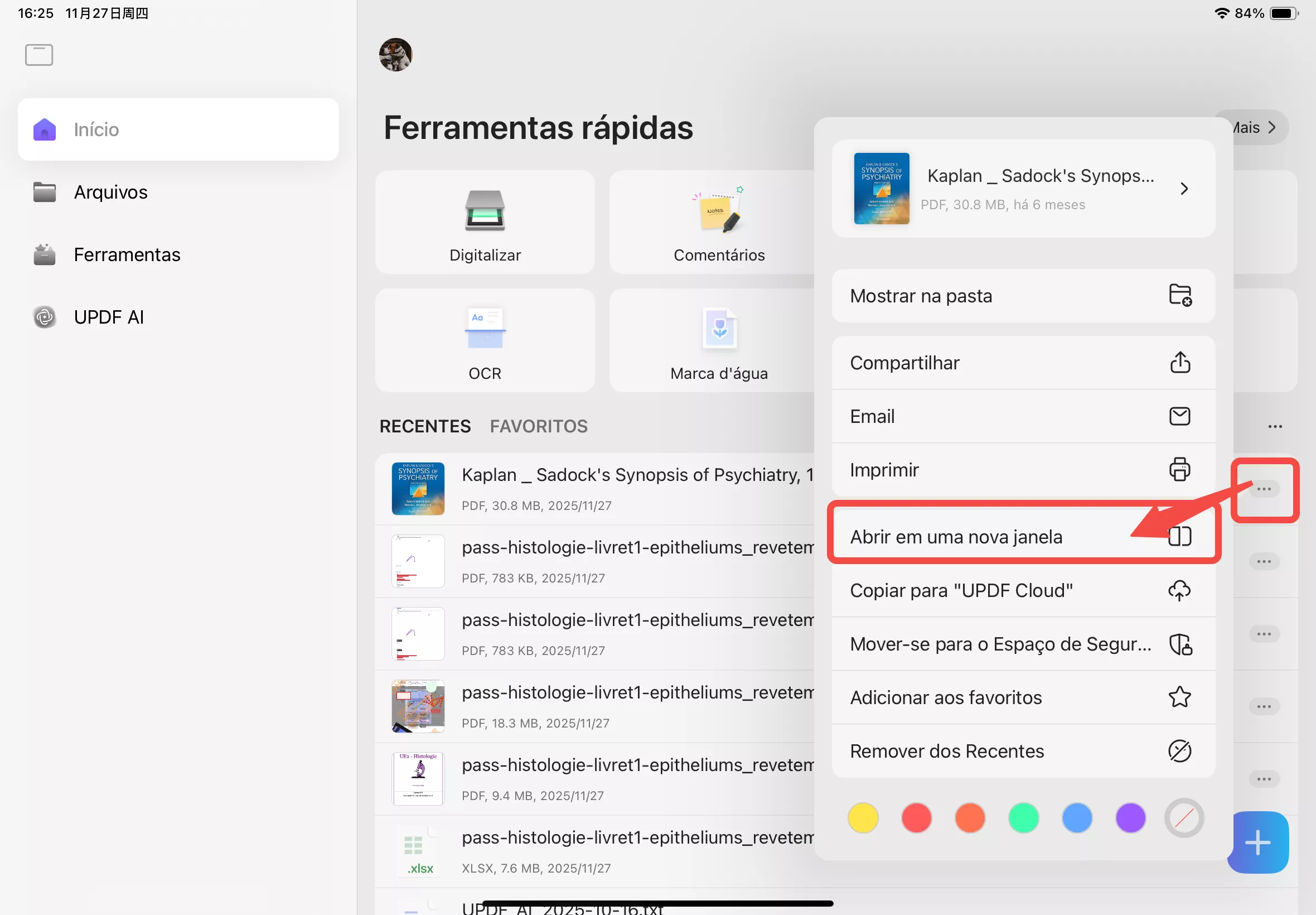 abrir em uma nova janela