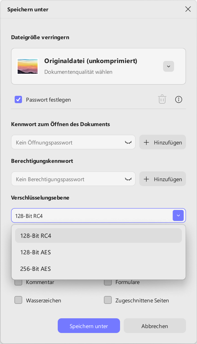 So schützen Sie Ihre PDF-Datei vor Bearbeitung