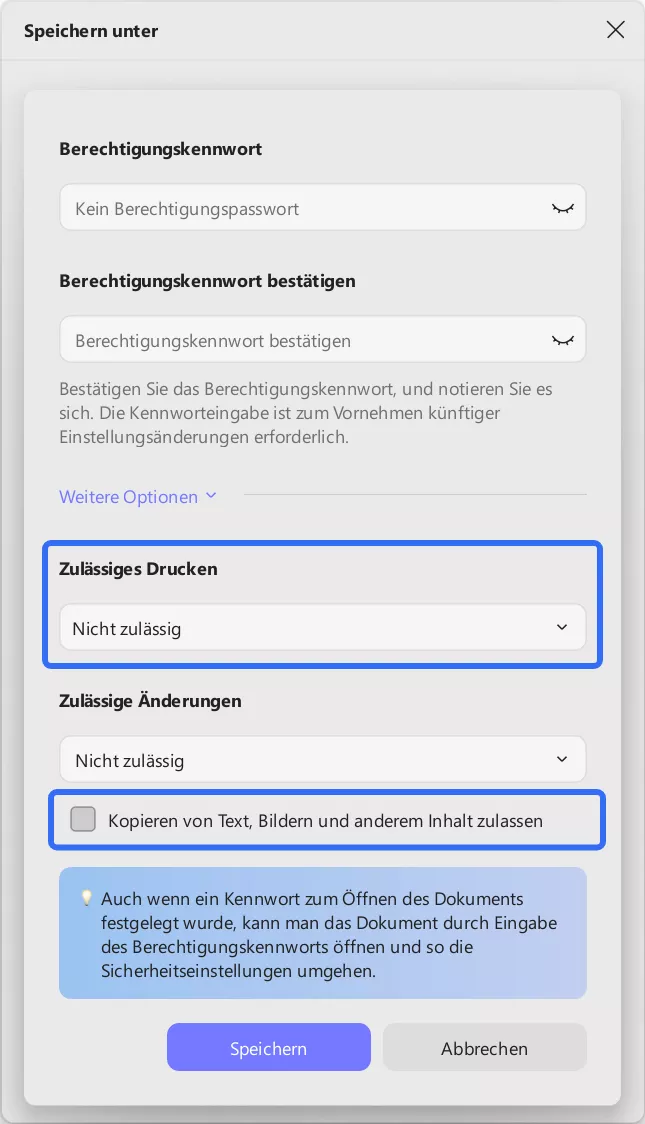 So schützen Sie Ihre PDF-Datei vor Bearbeitung