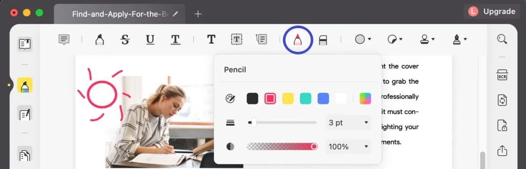 Pencil tool on Mac