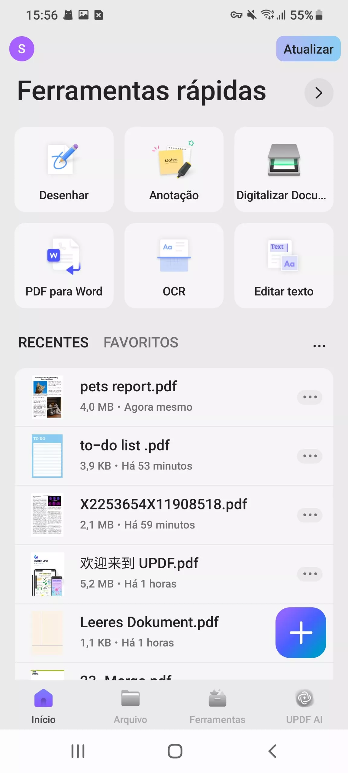 pressione e segure o pdf